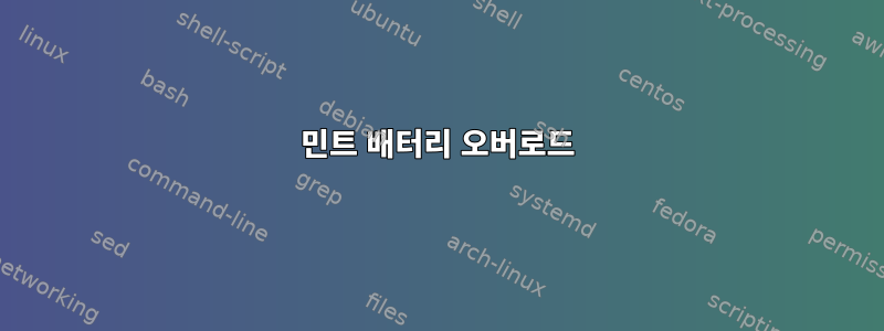 민트 배터리 오버로드