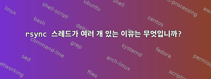 rsync 스레드가 여러 개 있는 이유는 무엇입니까?