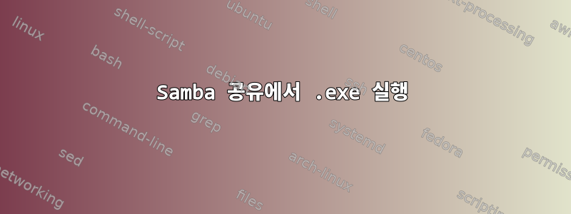 Samba 공유에서 .exe 실행