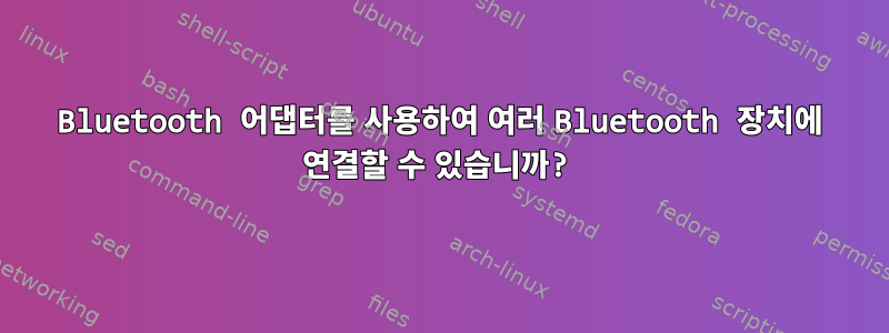 Bluetooth 어댑터를 사용하여 여러 Bluetooth 장치에 연결할 수 있습니까?