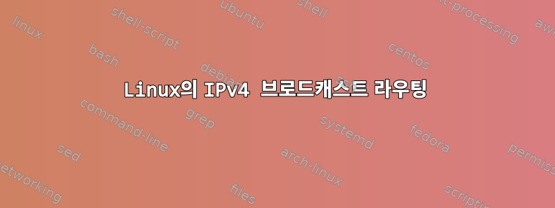 Linux의 IPv4 브로드캐스트 라우팅