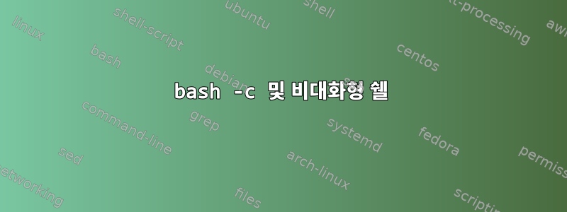 bash -c 및 비대화형 쉘