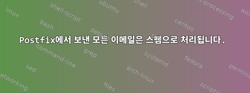 Postfix에서 보낸 모든 이메일은 스팸으로 처리됩니다.