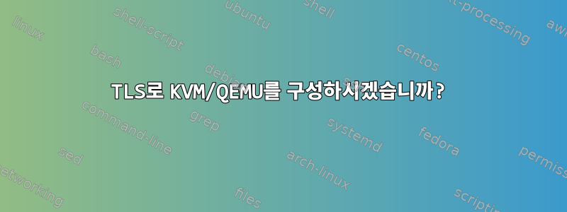 TLS로 KVM/QEMU를 구성하시겠습니까?