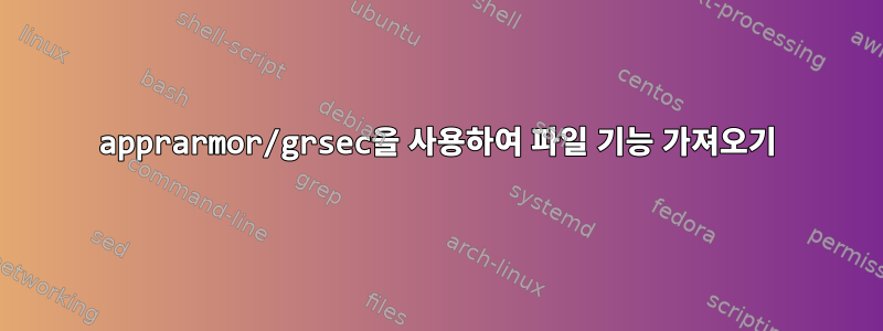 apprarmor/grsec을 사용하여 파일 기능 가져오기