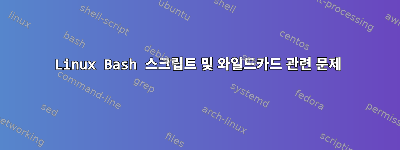 Linux Bash 스크립트 및 와일드카드 관련 문제