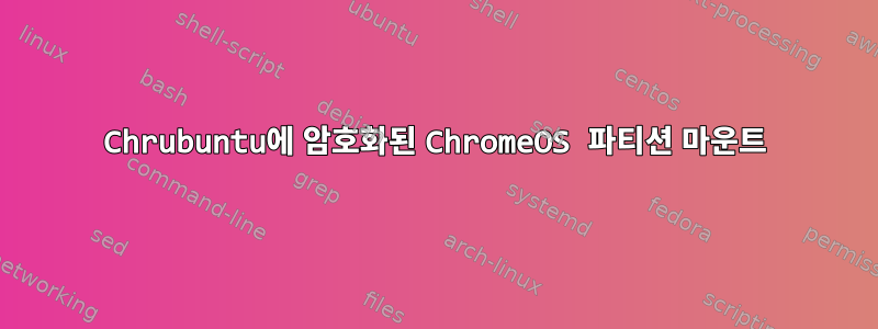 Chrubuntu에 암호화된 ChromeOS 파티션 마운트