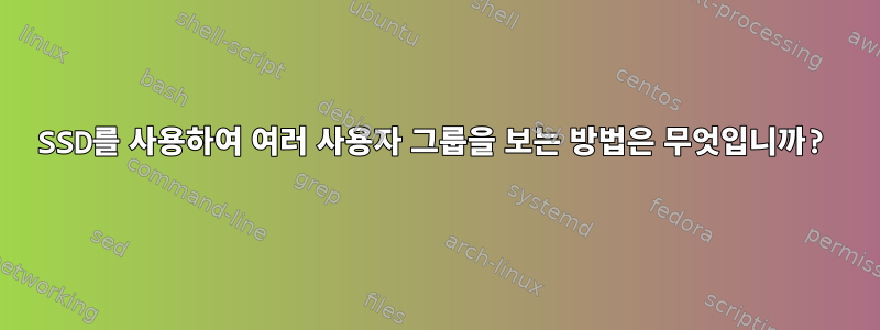 SSD를 사용하여 여러 사용자 그룹을 보는 방법은 무엇입니까?