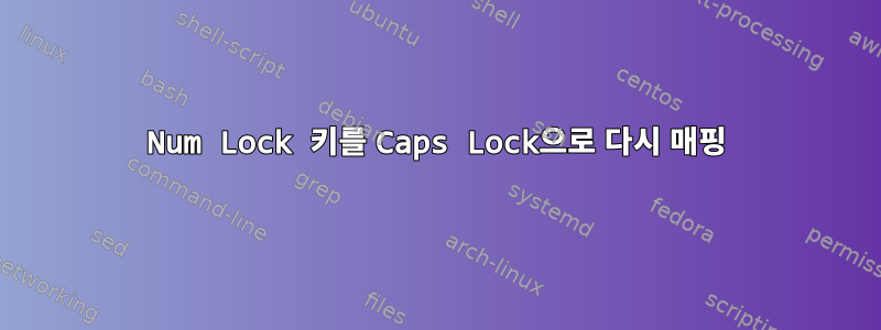 Num Lock 키를 Caps Lock으로 다시 매핑