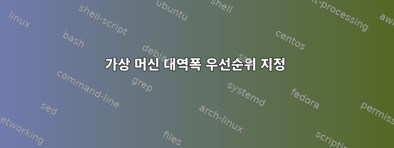 가상 머신 대역폭 우선순위 지정