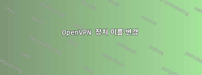 OpenVPN 장치 이름 변경