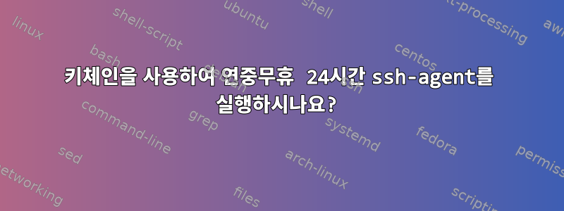 키체인을 사용하여 연중무휴 24시간 ssh-agent를 실행하시나요?