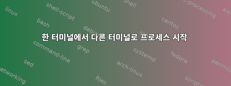 한 터미널에서 다른 터미널로 프로세스 시작