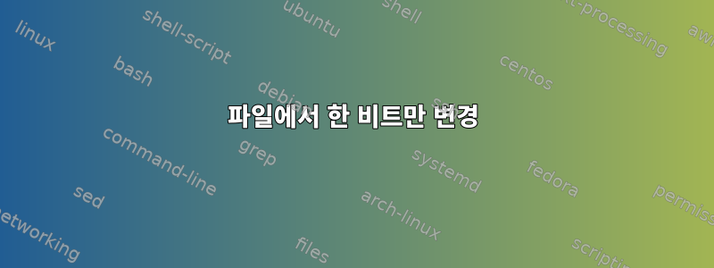 파일에서 한 비트만 변경