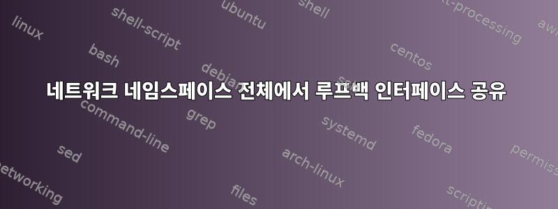 네트워크 네임스페이스 전체에서 루프백 인터페이스 공유