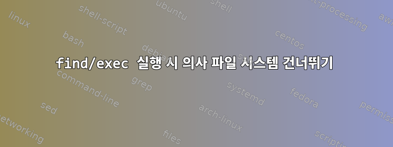 find/exec 실행 시 의사 파일 시스템 건너뛰기