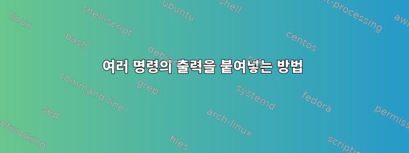 여러 명령의 출력을 붙여넣는 방법