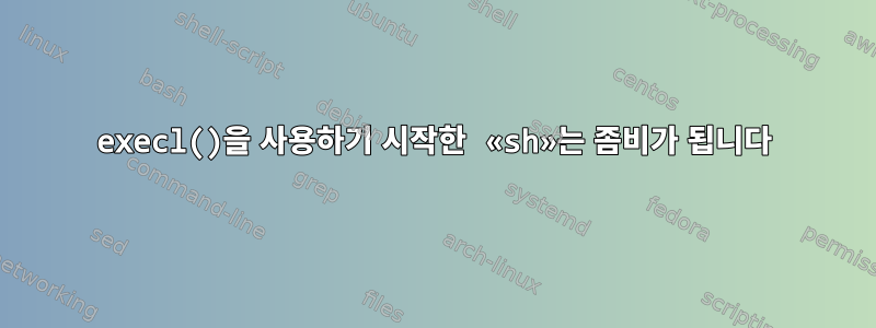 execl()을 사용하기 시작한 «sh»는 좀비가 됩니다