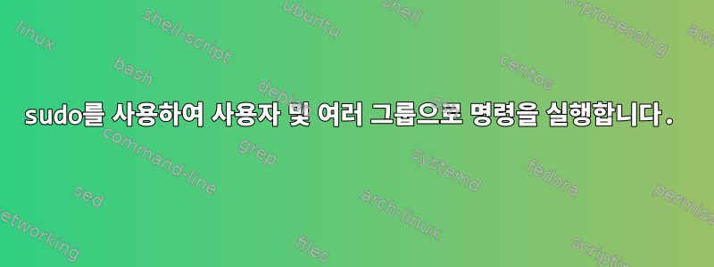 sudo를 사용하여 사용자 및 여러 그룹으로 명령을 실행합니다.