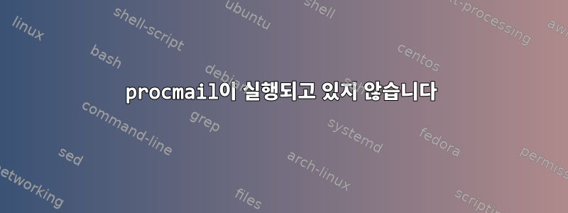 procmail이 실행되고 있지 않습니다