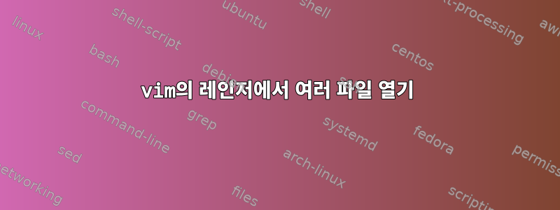 vim의 레인저에서 여러 파일 열기