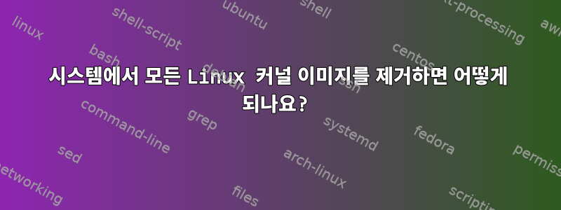 시스템에서 모든 Linux 커널 이미지를 제거하면 어떻게 되나요?