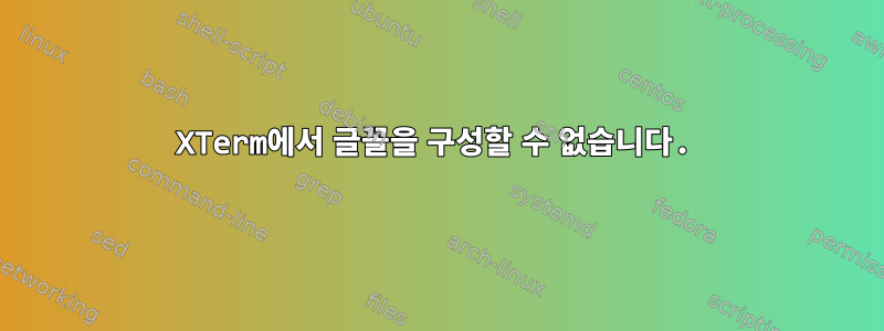 XTerm에서 글꼴을 구성할 수 없습니다.