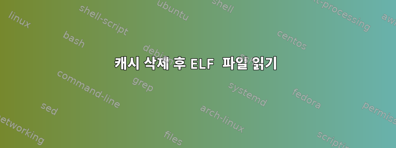 캐시 삭제 후 ELF 파일 읽기