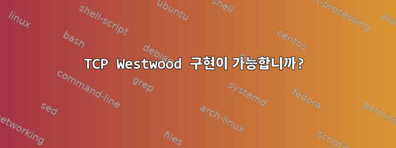 TCP Westwood 구현이 가능합니까?