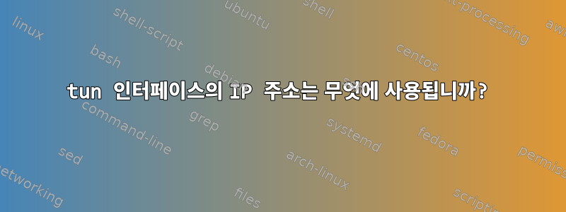 tun 인터페이스의 IP 주소는 무엇에 사용됩니까?