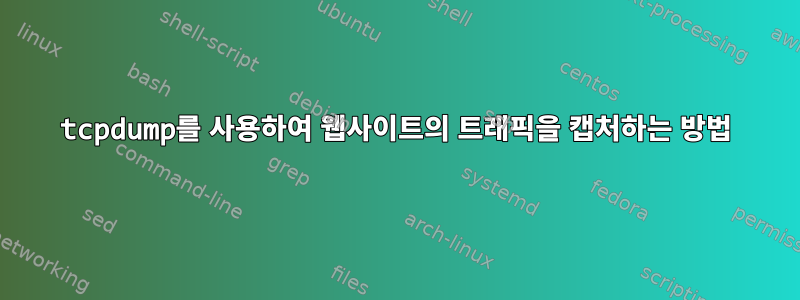 tcpdump를 사용하여 웹사이트의 트래픽을 캡처하는 방법