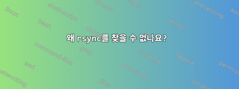 왜 rsync를 찾을 수 없나요?