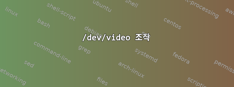 /dev/video 조작