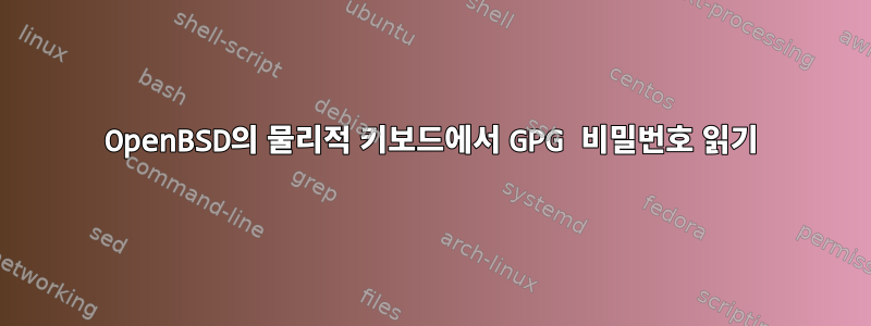 OpenBSD의 물리적 키보드에서 GPG 비밀번호 읽기