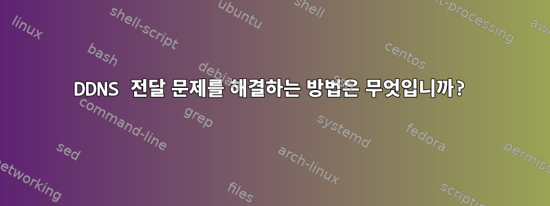 DDNS 전달 문제를 해결하는 방법은 무엇입니까?