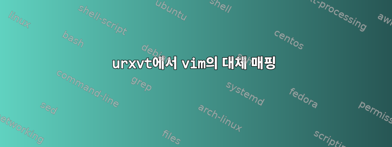 urxvt에서 vim의 대체 매핑