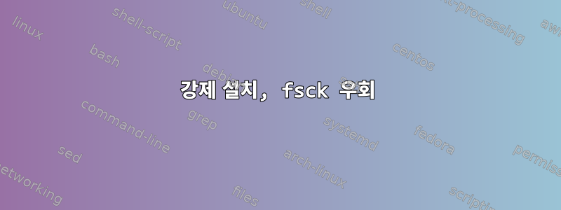 강제 설치, fsck 우회