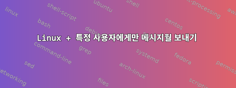 Linux + 특정 사용자에게만 메시지월 보내기