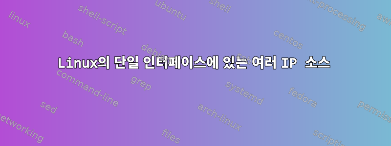 Linux의 단일 인터페이스에 있는 여러 IP 소스