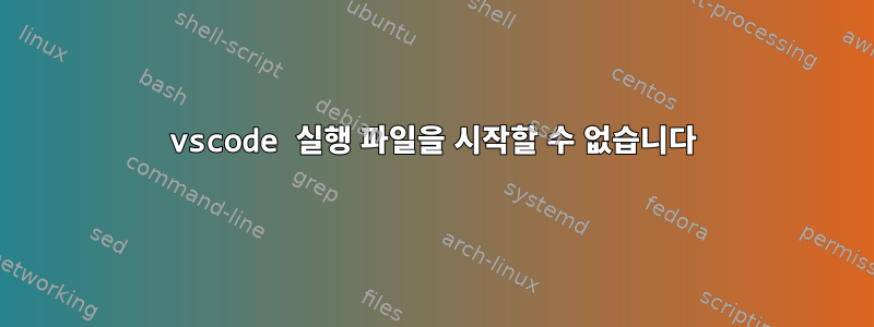 vscode 실행 파일을 시작할 수 없습니다