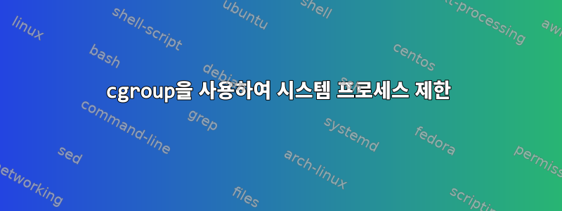 cgroup을 사용하여 시스템 프로세스 제한