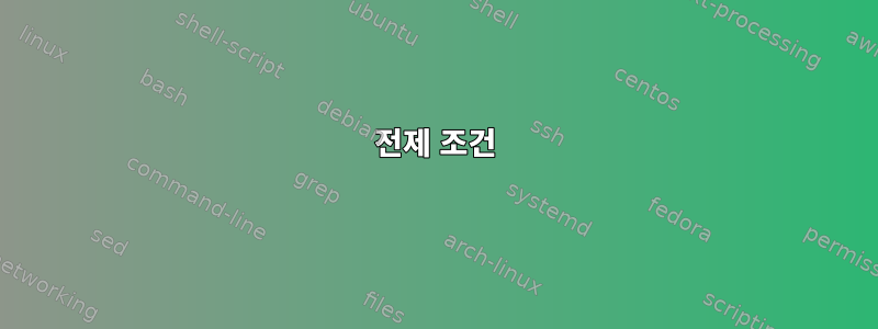 전제 조건