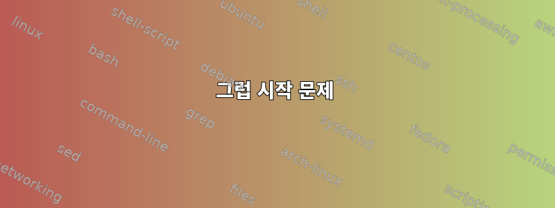 그럽 시작 문제