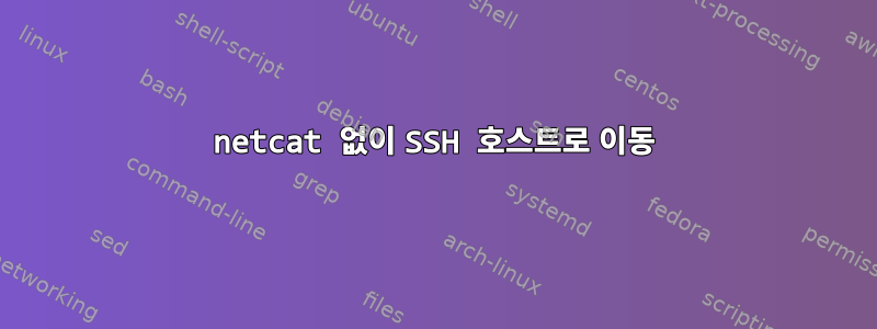 netcat 없이 SSH 호스트로 이동