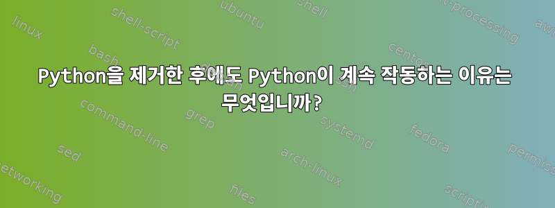 Python을 제거한 후에도 Python이 계속 작동하는 이유는 무엇입니까?