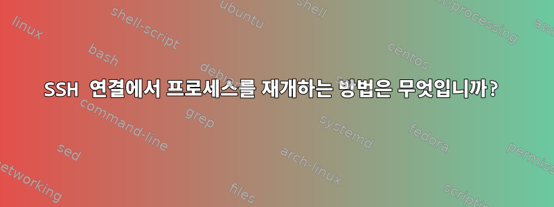 SSH 연결에서 프로세스를 재개하는 방법은 무엇입니까?