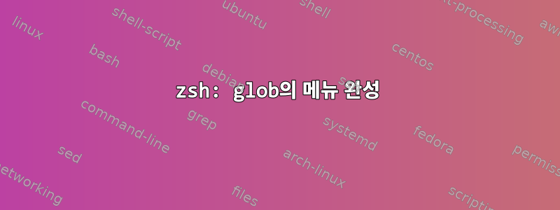 zsh: glob의 메뉴 완성