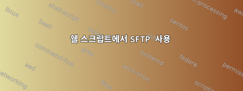 쉘 스크립트에서 SFTP 사용