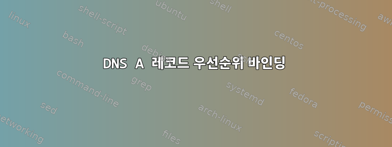 DNS A 레코드 우선순위 바인딩