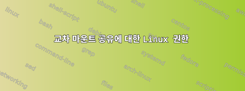 교차 마운트 공유에 대한 Linux 권한